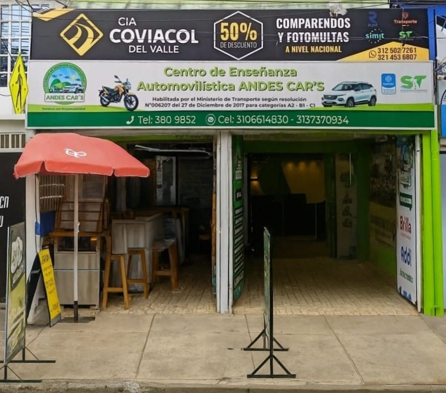 Fachada sede en Cali Coviacol. Curso comparendo Cali