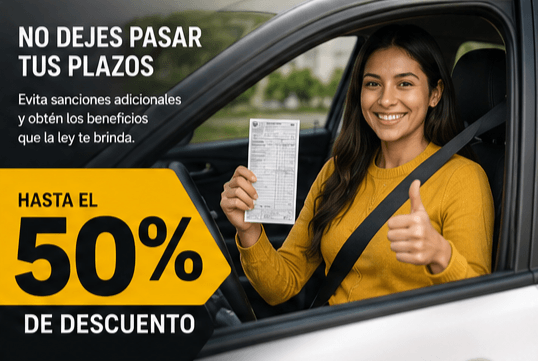 Accede hasta el 50% de descuento en comparendo con nuestro curso